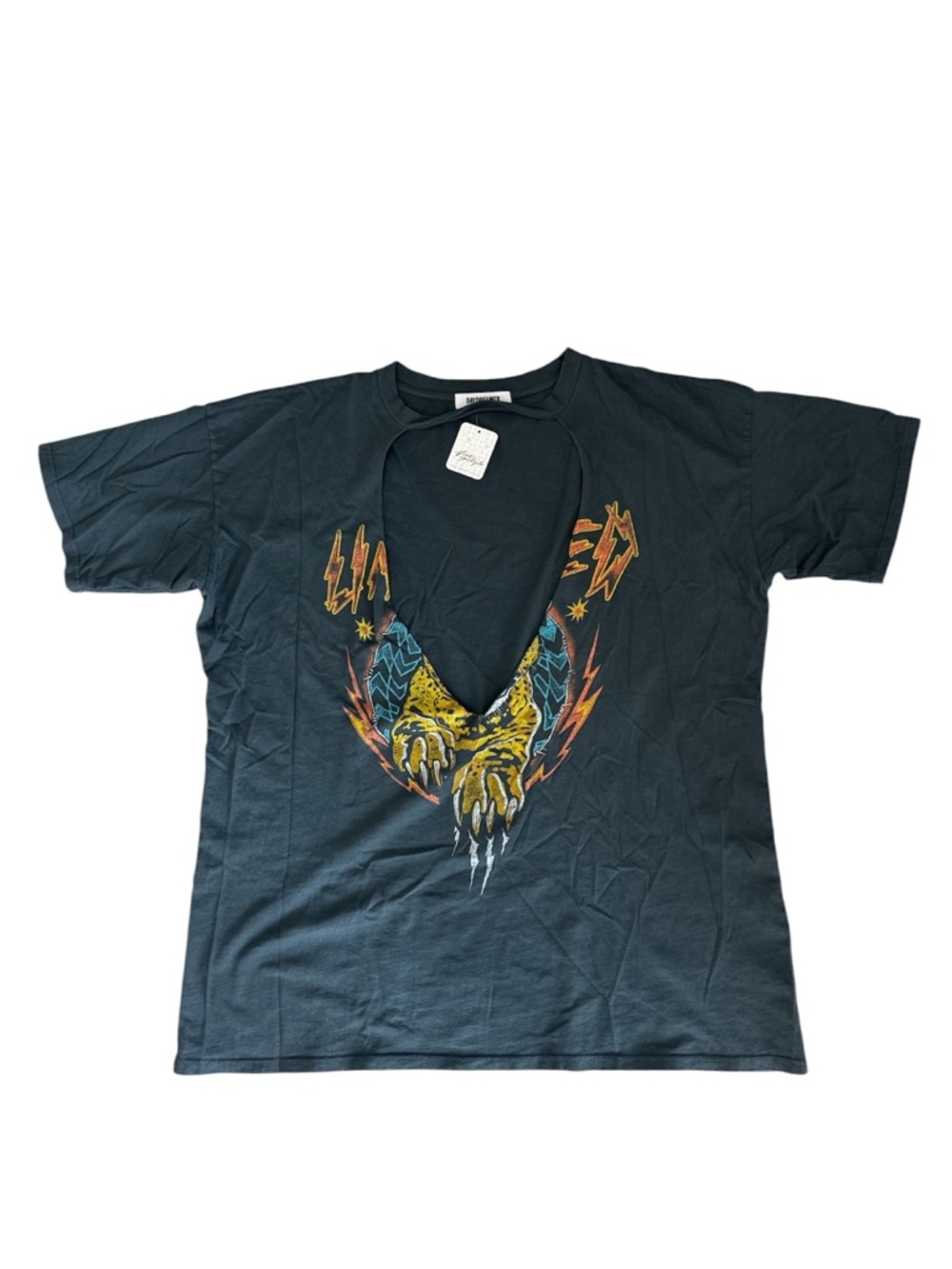 Daydreamer LA x Free People Untamed V-neck Cutout Tee Choker NWT Size L - Picture 2 of 7
